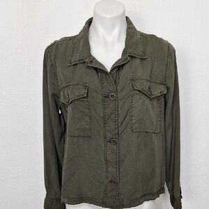 Sanctuary Green Utility Relaxed Fit Gorpcore Grunge Lightweight Jacket Size M